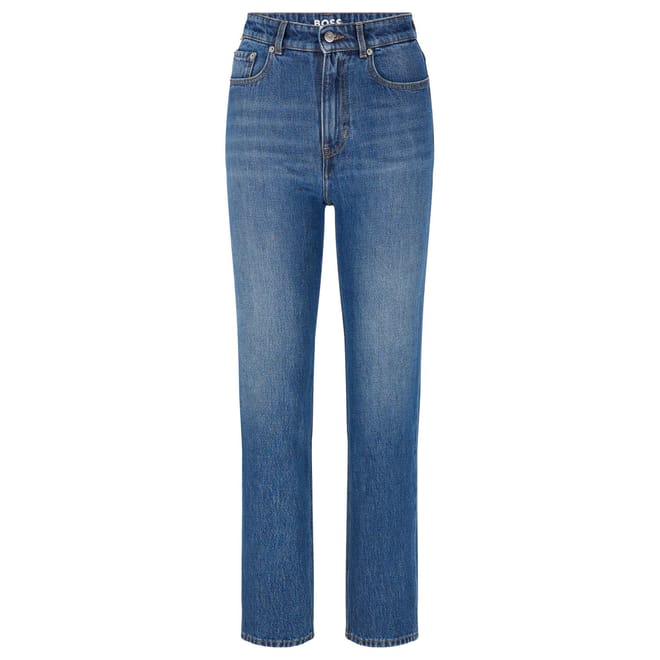 Straight-Fit Cropped Jeans