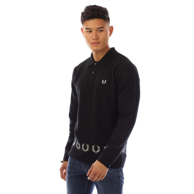 Laurel Wreath Trim Knit Shirt
