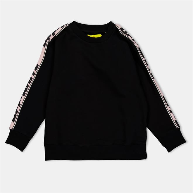 Logo Print Regular Fit Crew Neck Long Sleeve Sweatshirt