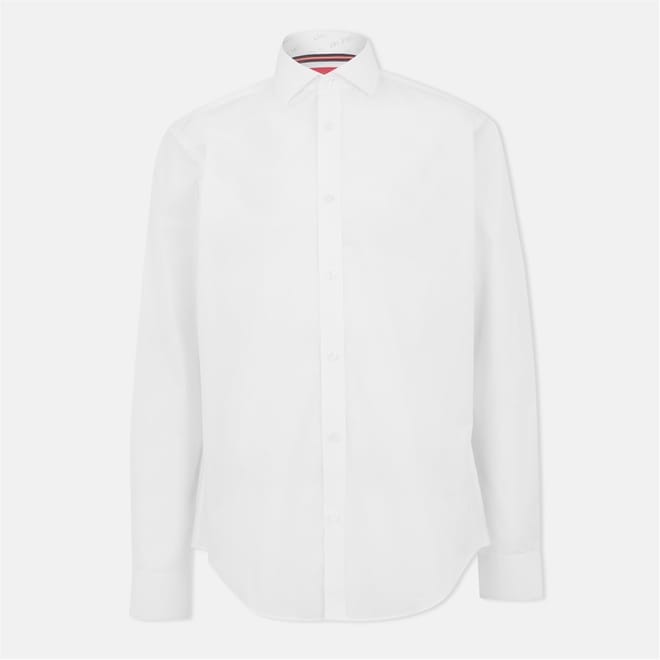 3 Crown Regular Fit Long Sleeve Point Collar Cuff Sleeve Shirt