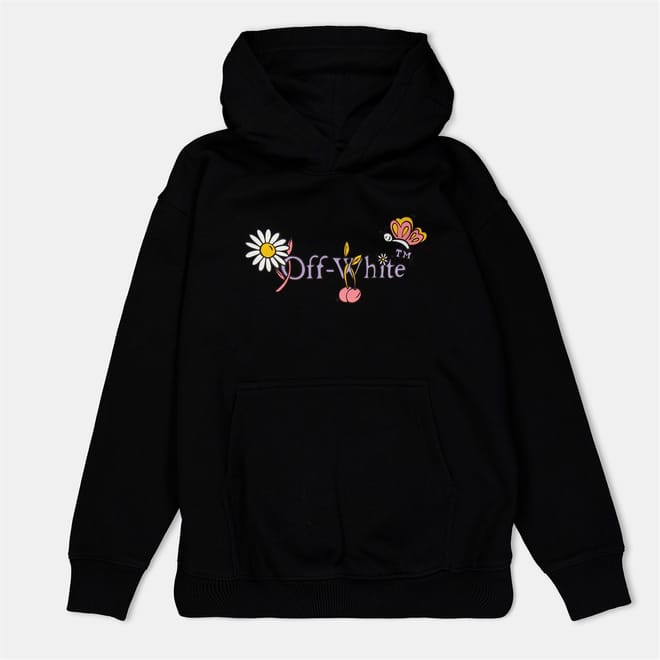 Embroidered Hooded Neck Long Sleeve Sweatshirt