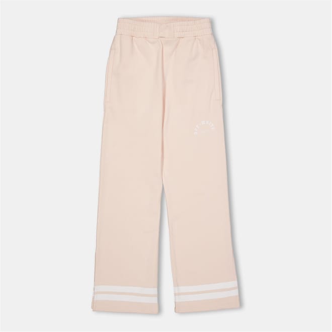 Lettering Solid Patterned Wide Leg Joggers