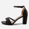 Glitter Perla Mid Block Heel Sandals Ladies
