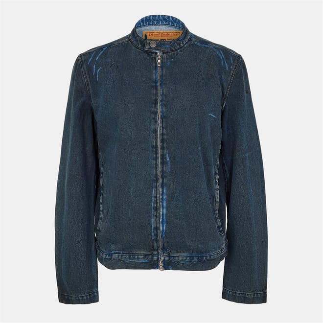 Glory Mock Neck Denim Bomber Jacket