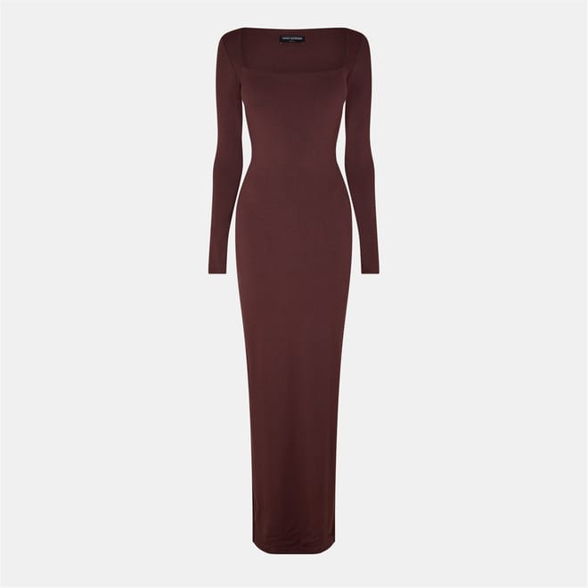 Square Neck Sculpt Maxi Dress