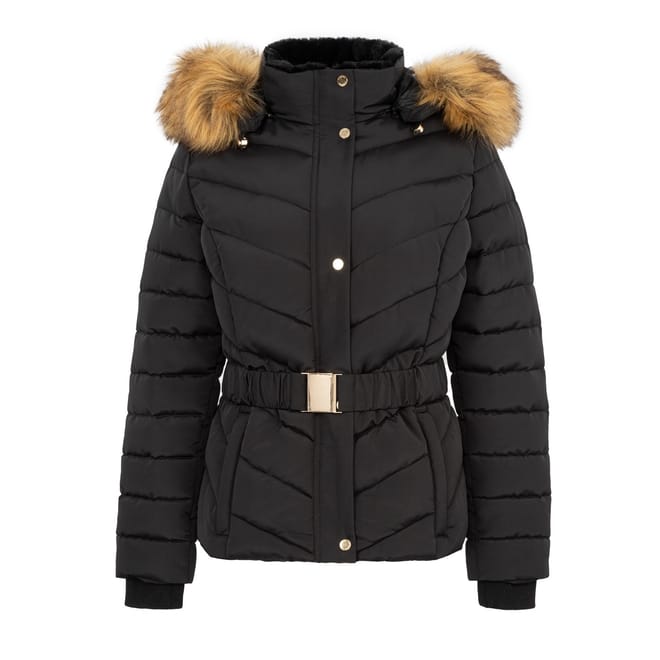 Womens Belt Bubble Jacket