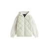 Hooded Neck Quilted Puffer Jacket with Ribbed Cuff