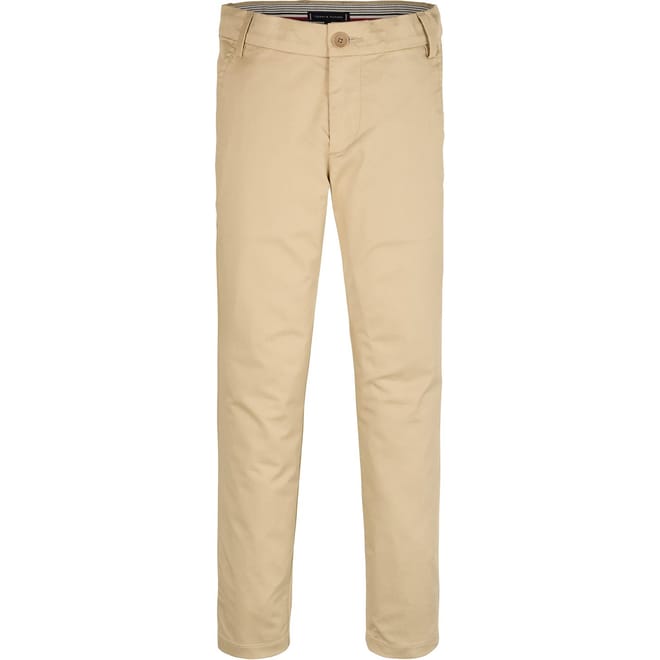 Solid Patterned Straight Chinos