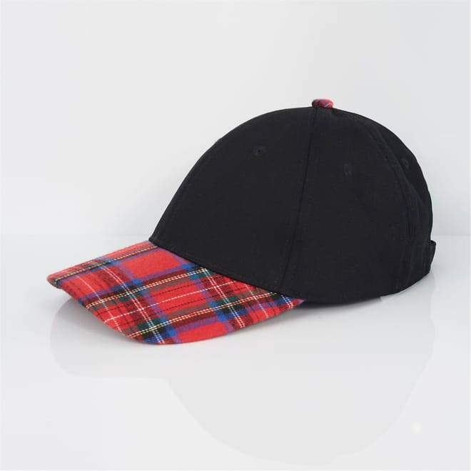 Mens Print Cap With Contrast Stripe
