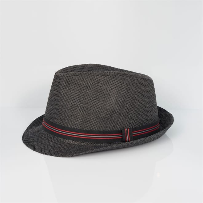 Trilby Hat With Contrast Tape Detail