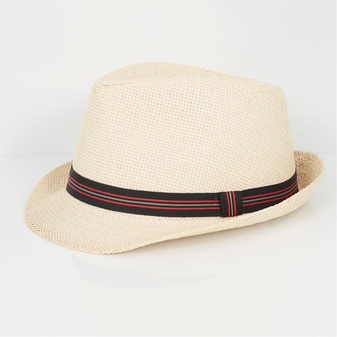 Trilby Hat With Contrast Tape Detail