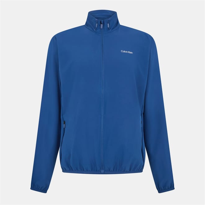 Solid Patterned Zip Neck Windbreaker