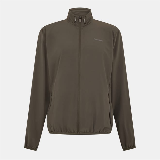 Solid Patterned Zip Neck Windbreaker