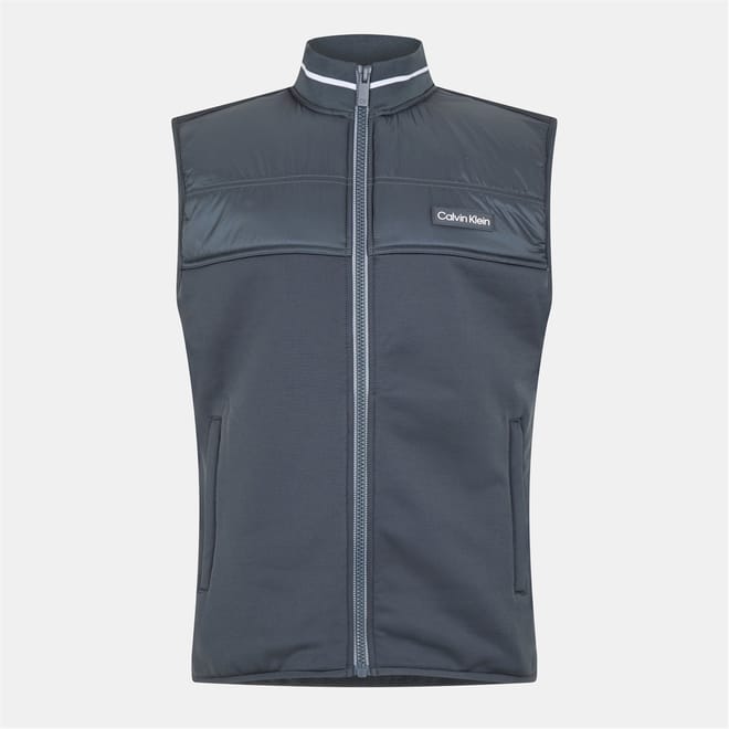Solid Patterned Full-Zip Gilet