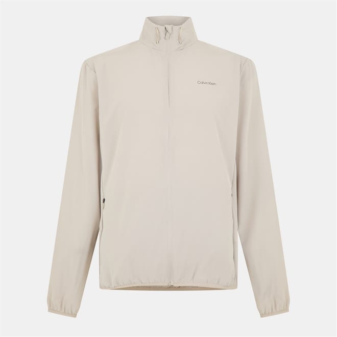 Solid Patterned Zip Neck Windbreaker