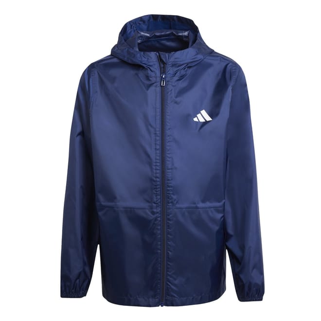 Hooded Neck Solid Patterned Rain Jacket