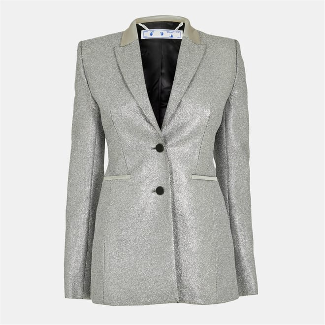 Solid Patterned Lapel Collared Suit Jacket