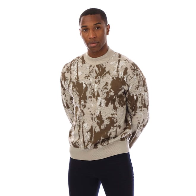 Palm Tree Jacquard Sweater