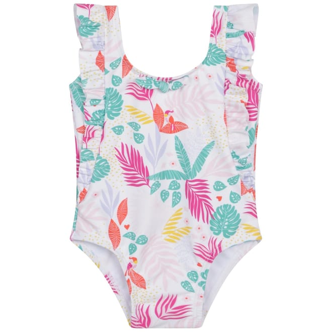 Floral Patterned One-Piece Swimsuit