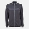 Solid Patterned Full Zipper Ribbed Cuff Track Jacket