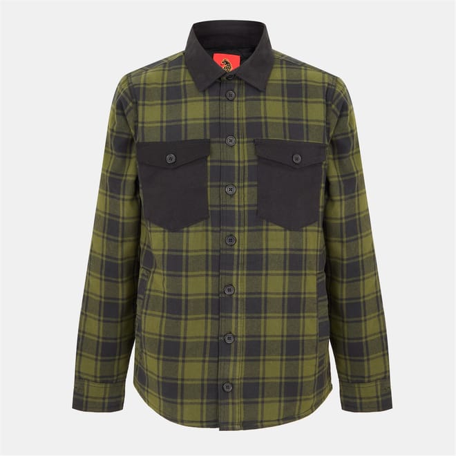 Valley Plaid Snap Button Chest Pocket Overshirt