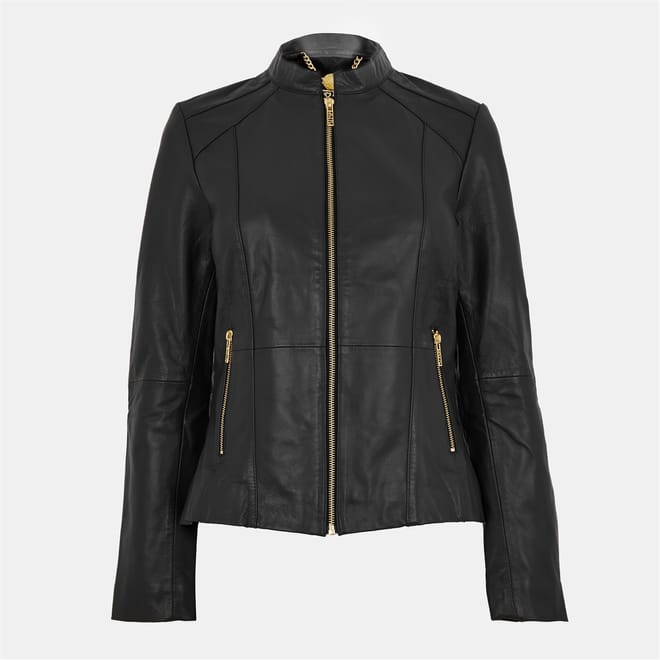 Neru Collar Leather Jacket
