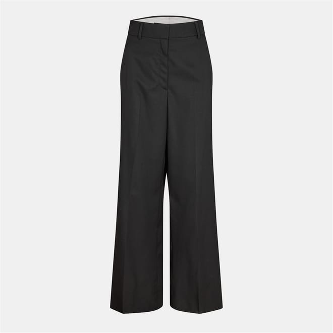 Solid Wide Leg Trousers