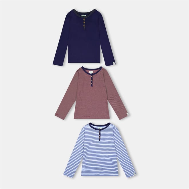  And  Sid Multicoloured Plain Ana Stripe Top   3 Pack