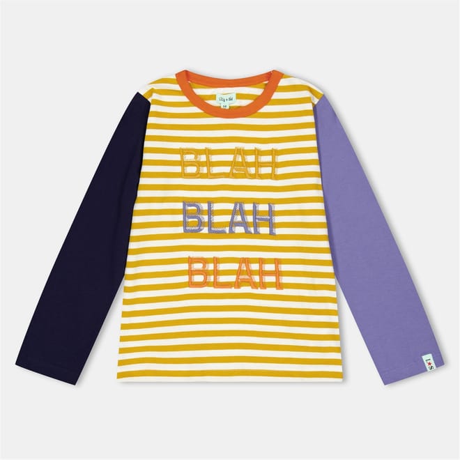Blah X3 Embroidered Lettering T-Shirt