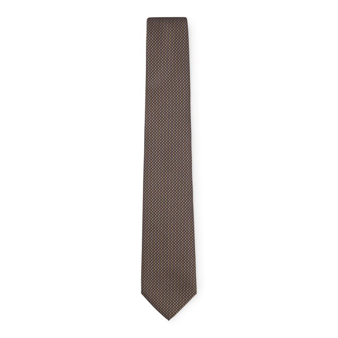 Micro-Pattern Tie in Silk Jacquard