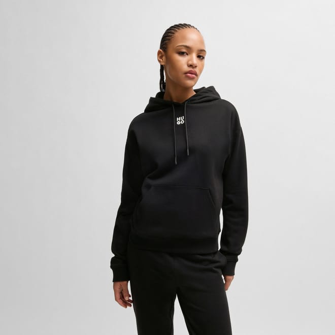Delfinia Stacked Logo Embroidery Hoodie
