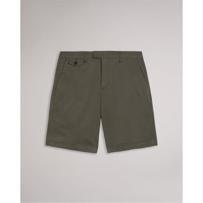 Solid Patterned Chino Shorts