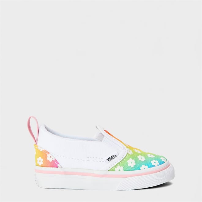 V Glow Floral Canvas Low Top Slip On Sneakers