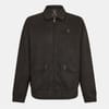 Magnus Solid Patterned Zipped Pocket Ribbed Cuff Bomber Jacket