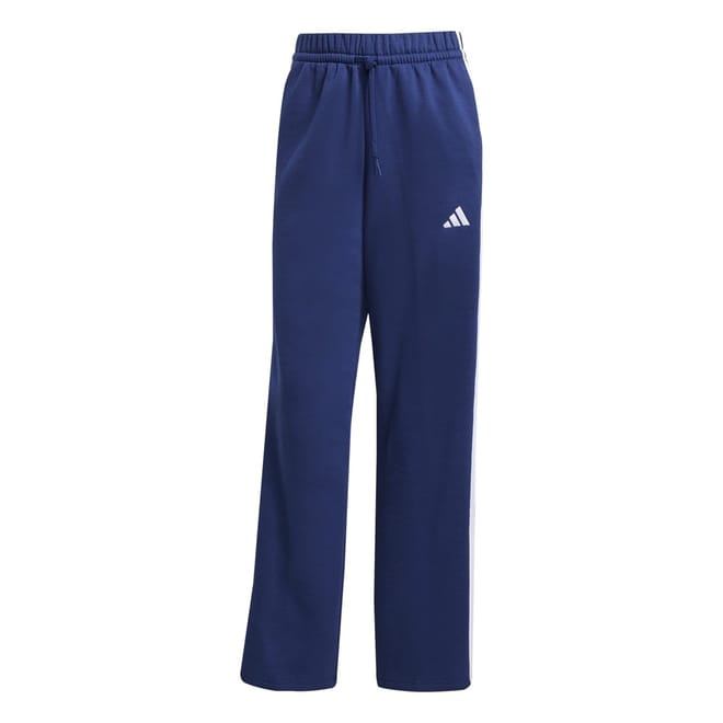 Womens Essentials 3 Stripes Open Hem Fleece Joggers