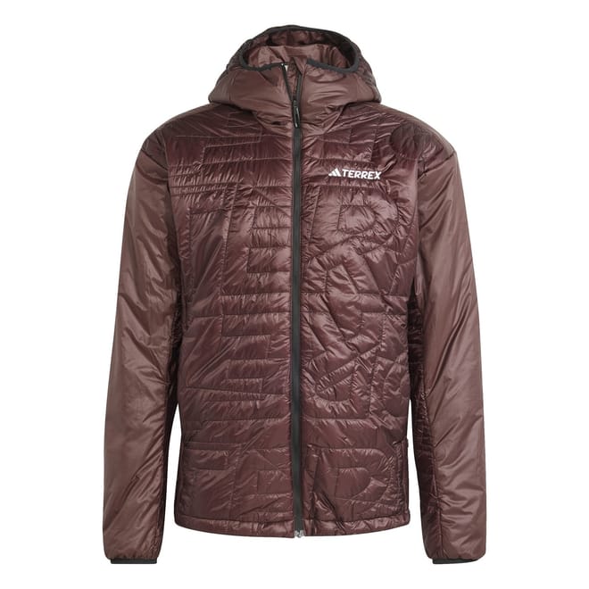 Solid Patterned Hooded Puffer Jacket