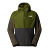 Hooded Neck Lightning Color Block Rain Jacket