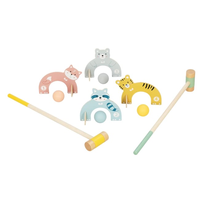 Wooden Animal Croquet Game