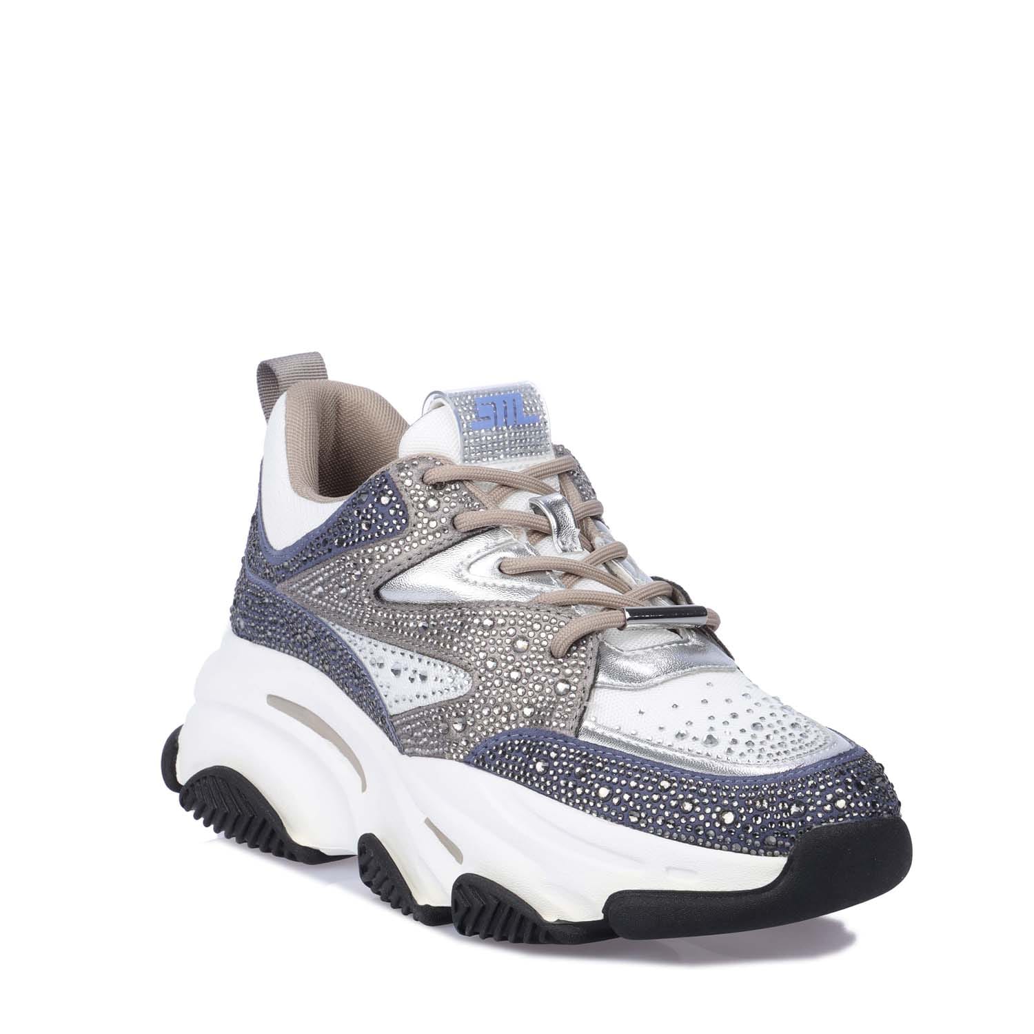 Blue Steve Madden Privy Trainers - Get The Label Blue Steve Madden Privy Trainers - Get The Label