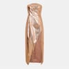 Metallic Sleeveless Maxi Bandeau Dress