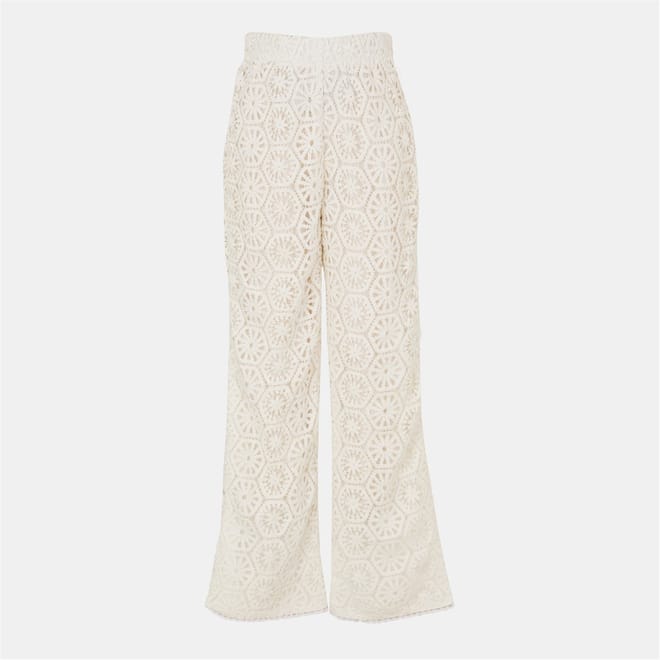 Crochet Detail Wide Leg Beach Palazzo