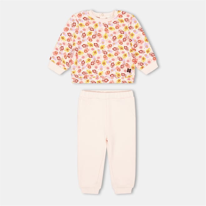 Crew Neck Long Sleeve Sweatshirt Jogger Coord Set