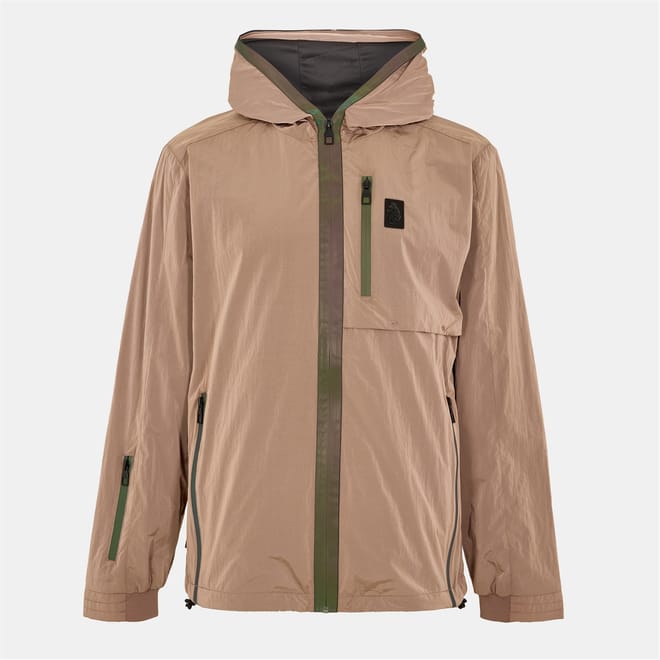 Happy Archive Solid Patterned Hooded Hybrid Jacket