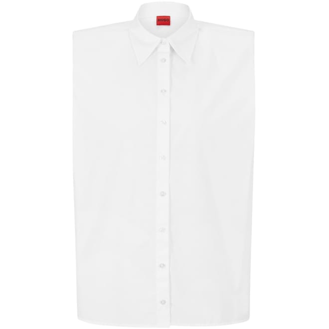 Evya Point Collar Sleeveless Shirt