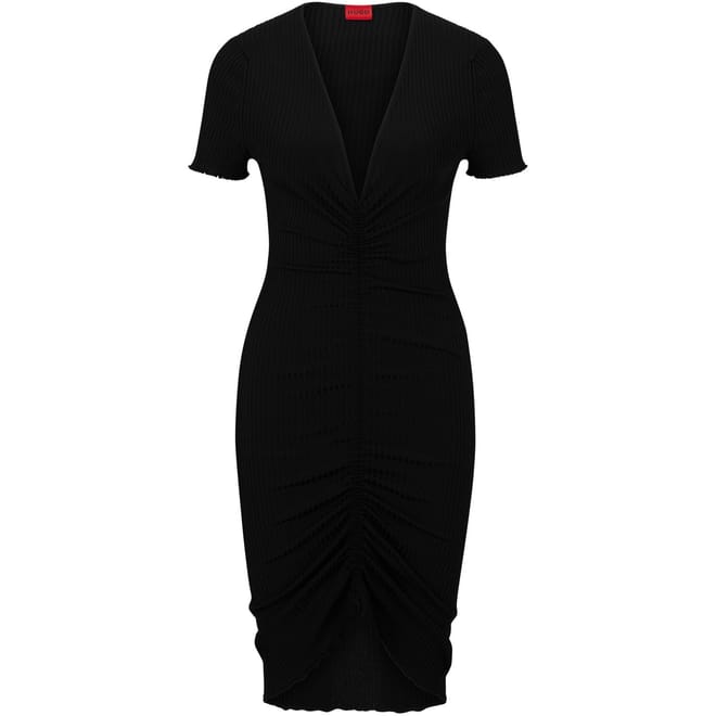 Slisser V-Neck Short Sleeve Mini Dress