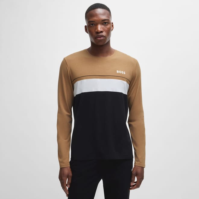 Long Sleeved Logo Print Pyjama T-Shirt