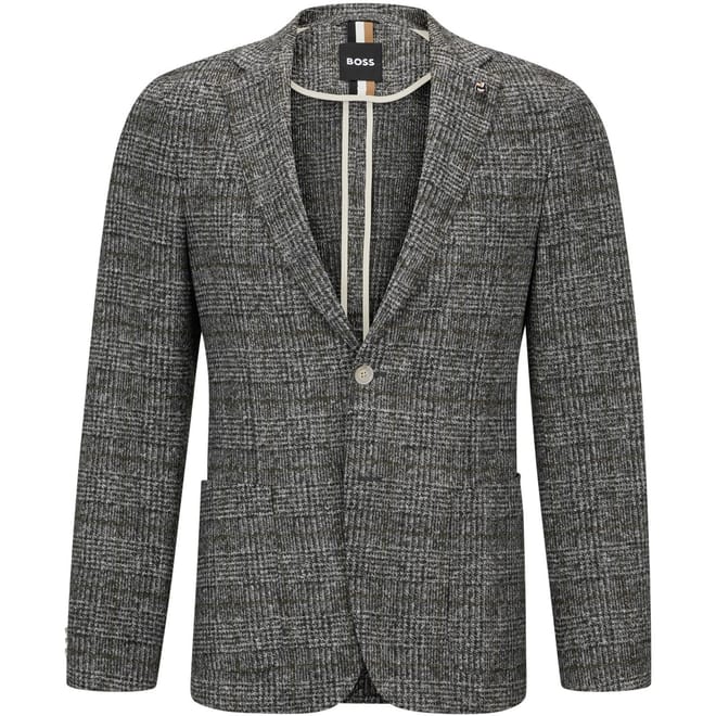 Plaid Notch Collared Blazer
