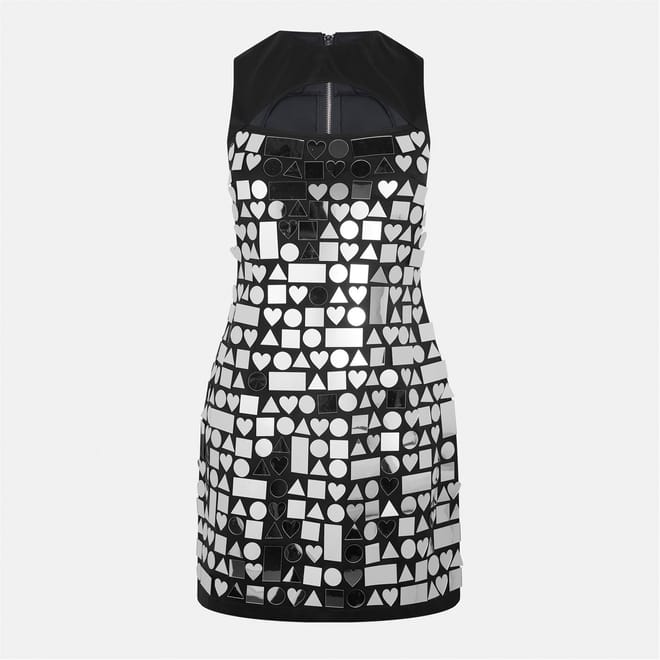 Geo Mini Sleeveless Shift Dress