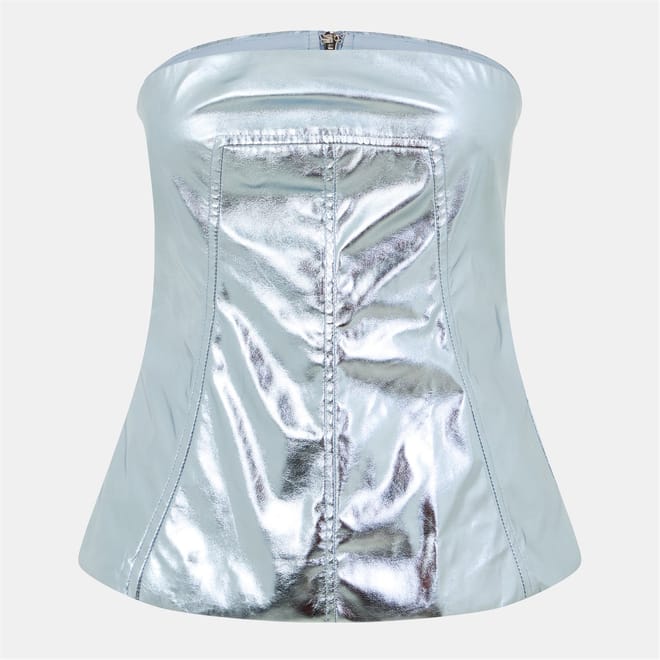 Metallic Backtab Slim Fit Bustier