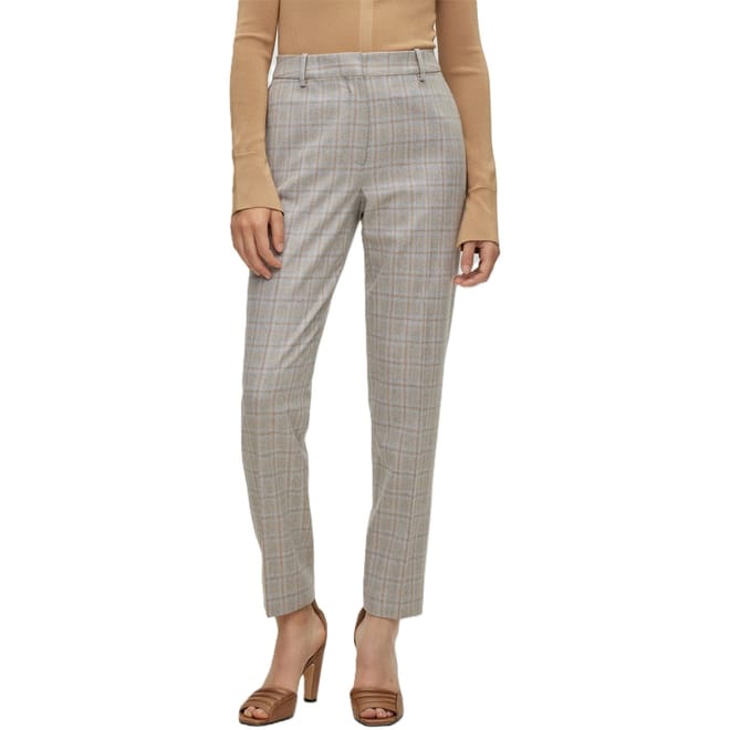 Tamata2 Plaid Slim Cigarette Trousers